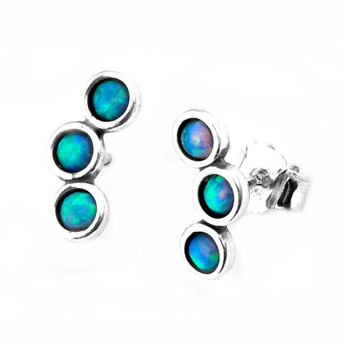 Silver Triple Dot Earrings - The Nancy Smillie Shop - Art, Jewellery & Designer Gifts Glasgow