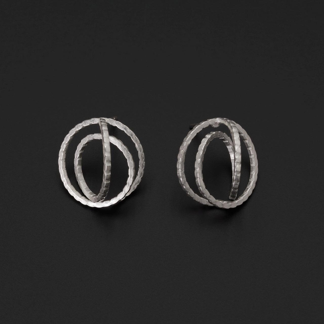 Silver Twist Stud Earrings - The Nancy Smillie Shop - Art, Jewellery & Designer Gifts Glasgow