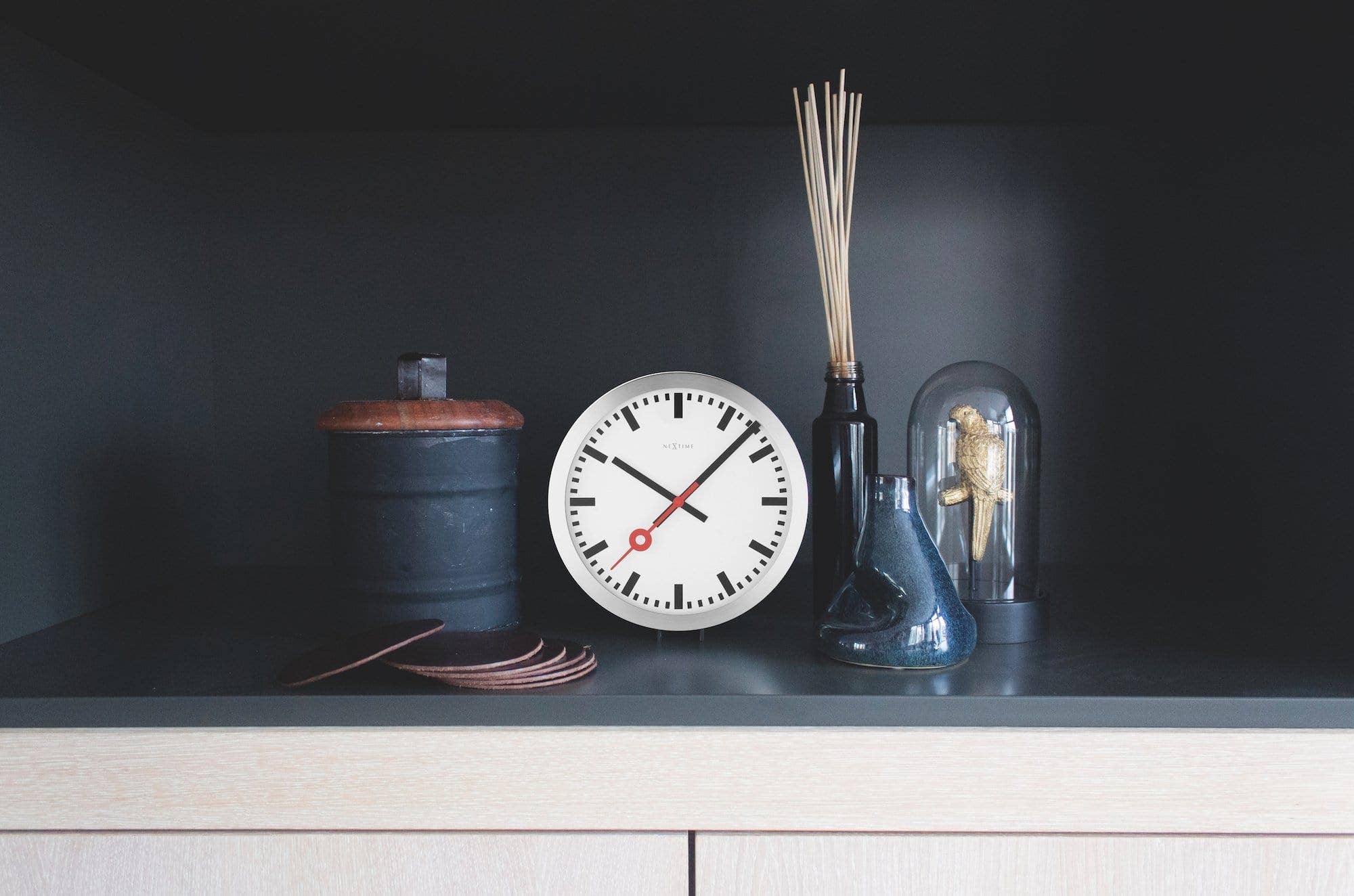 Station Stripe Clock 19cm - The Nancy Smillie Shop - Art, Jewellery & Designer Gifts Glasgow