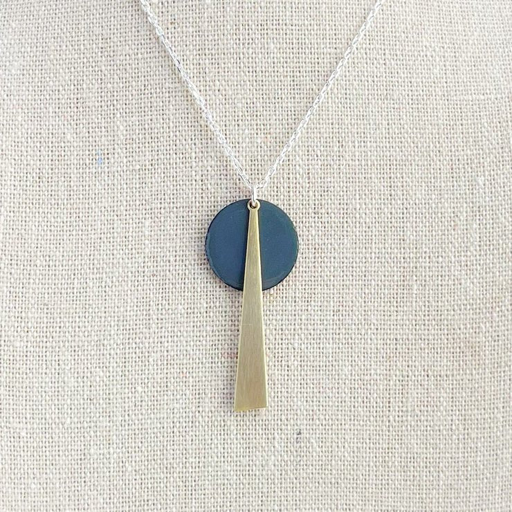 Steel Grey Geometric Necklace - The Nancy Smillie Shop - Art, Jewellery & Designer Gifts Glasgow