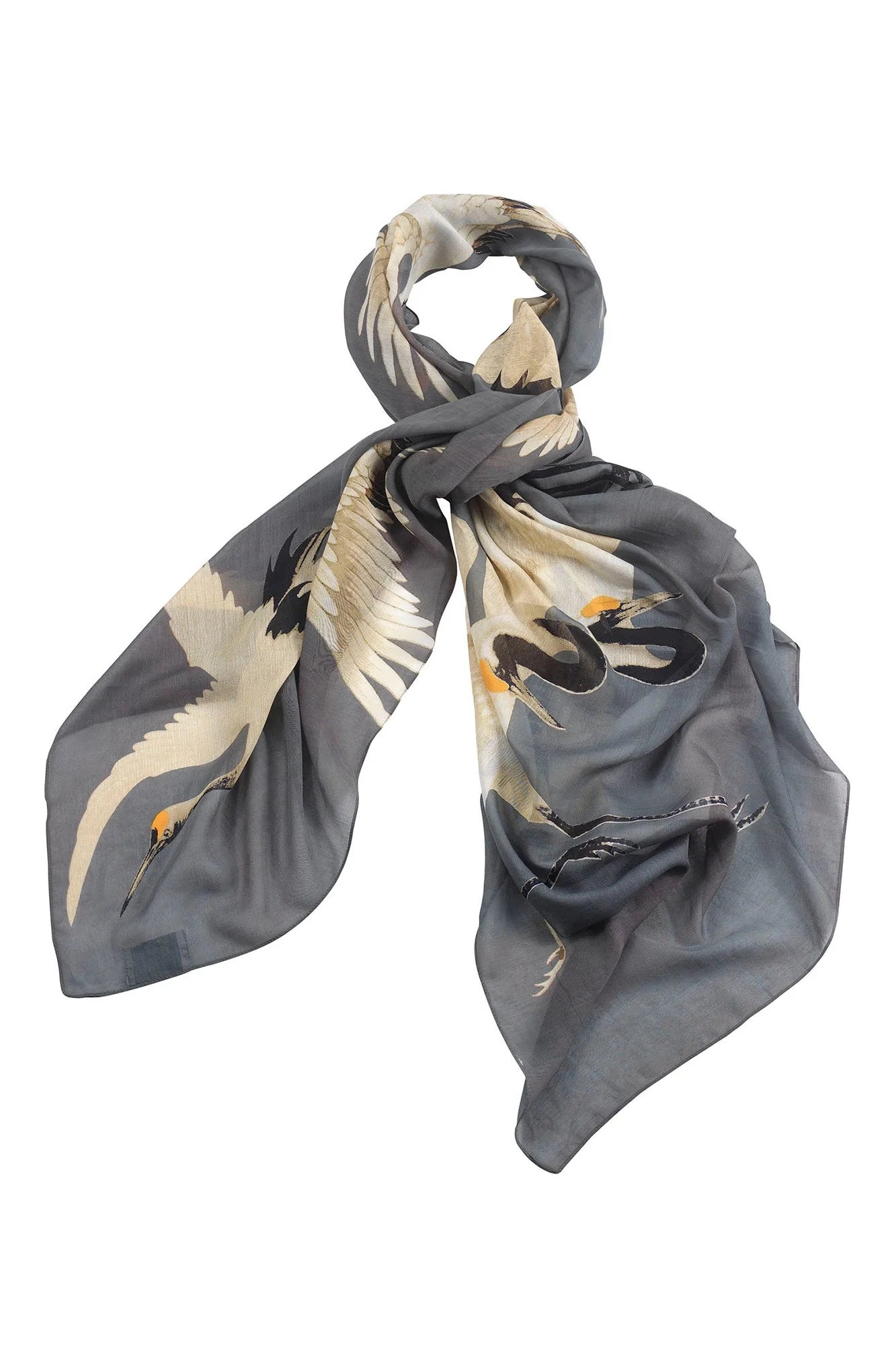 Slate Grey Stork Scarf