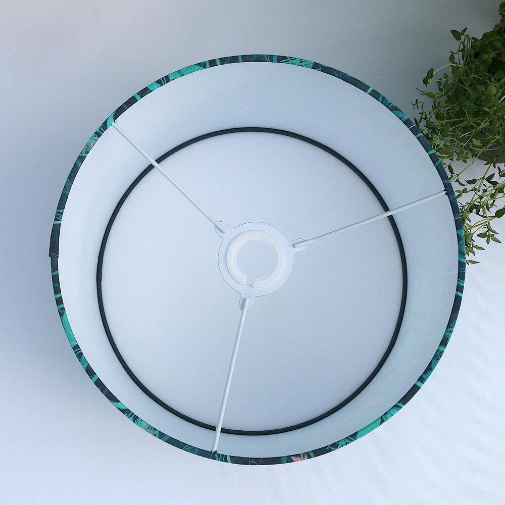 Teal Garden 20cm Table Lampshade - The Nancy Smillie Shop - Art, Jewellery & Designer Gifts Glasgow