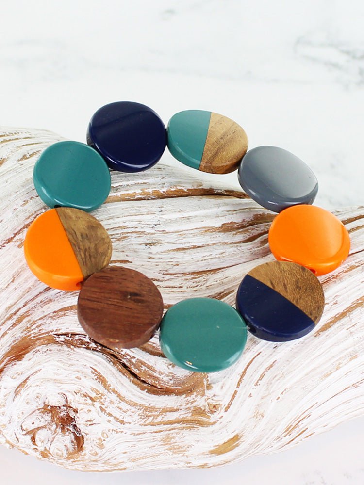 Teal Multi Disc Bracelet - The Nancy Smillie Shop - Art, Jewellery & Designer Gifts Glasgow