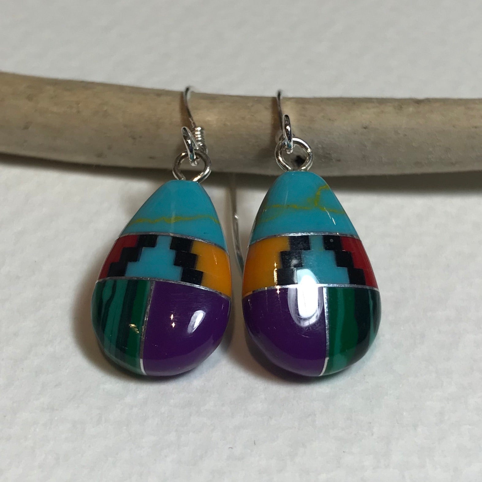 Teardrop Aztec Earrings - The Nancy Smillie Shop - Art, Jewellery & Designer Gifts Glasgow