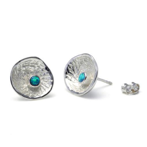 Textured Opal Earrings - The Nancy Smillie Shop - Art, Jewellery & Designer Gifts Glasgow