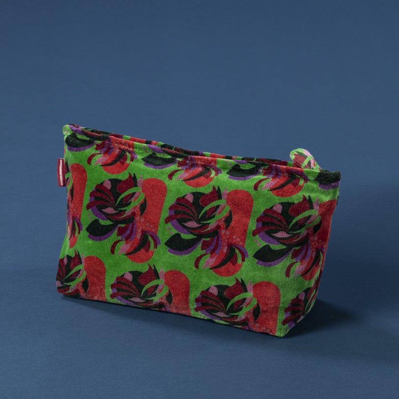 Green Velvet Washbag | The Nancy Smillie Shop - Art, Jewellery & Designer Gifts Glasgow Scotland