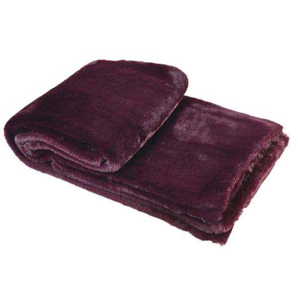 Wine Faux Fur Throw - The Nancy Smillie Shop - Art, Jewellery & Designer Gifts Glasgow