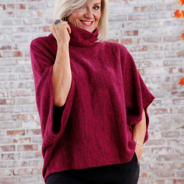 Wine poncho top - The Nancy Smillie Shop - Art, Jewellery & Designer Gifts Glasgow