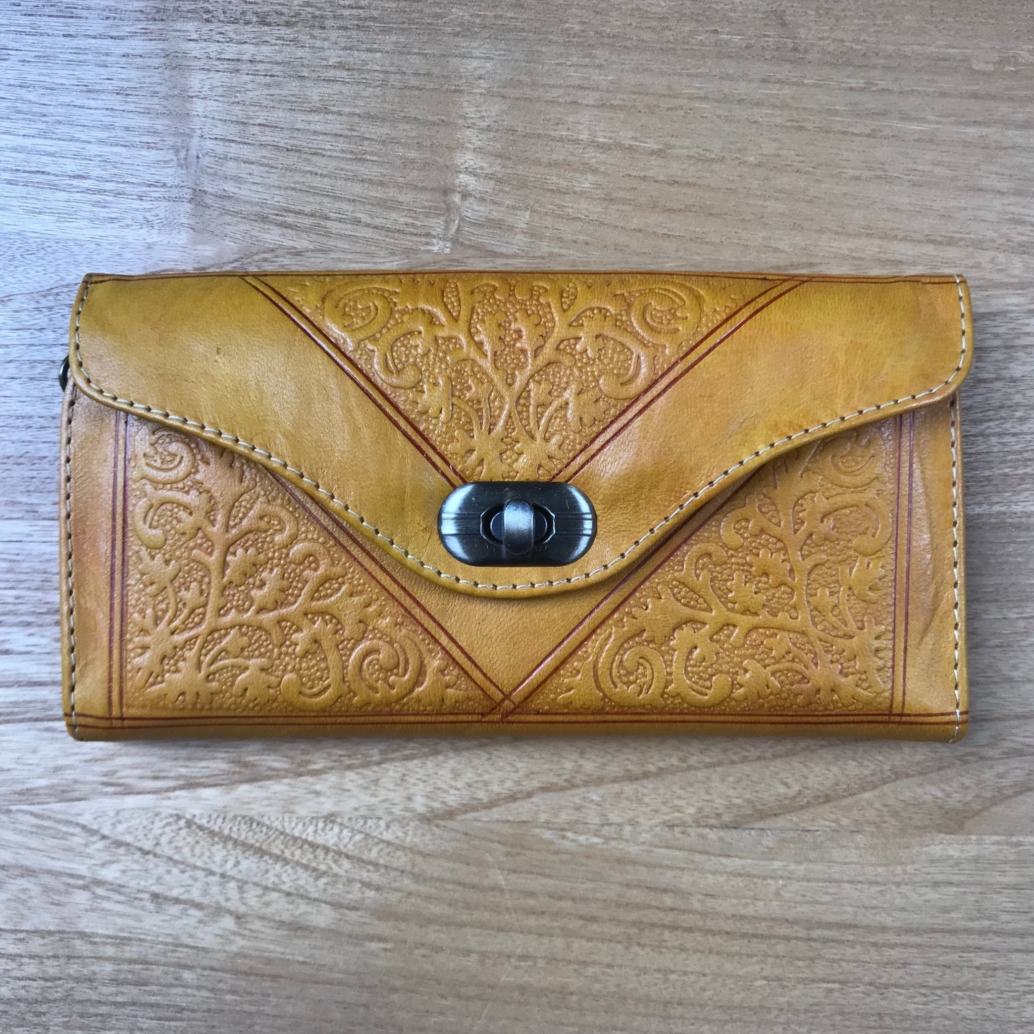 Yellow Leather Decorative Purse - The Nancy Smillie Shop - Art, Jewellery & Designer Gifts Glasgow